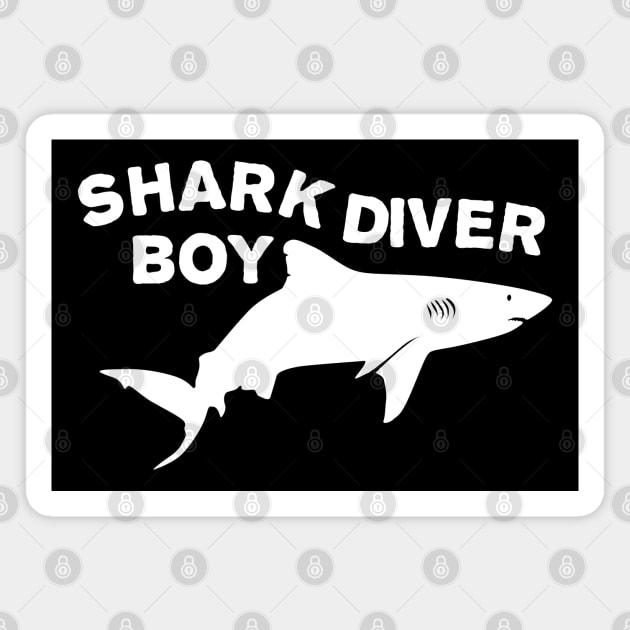 Shark Diver Boy Magnet by TMBTM